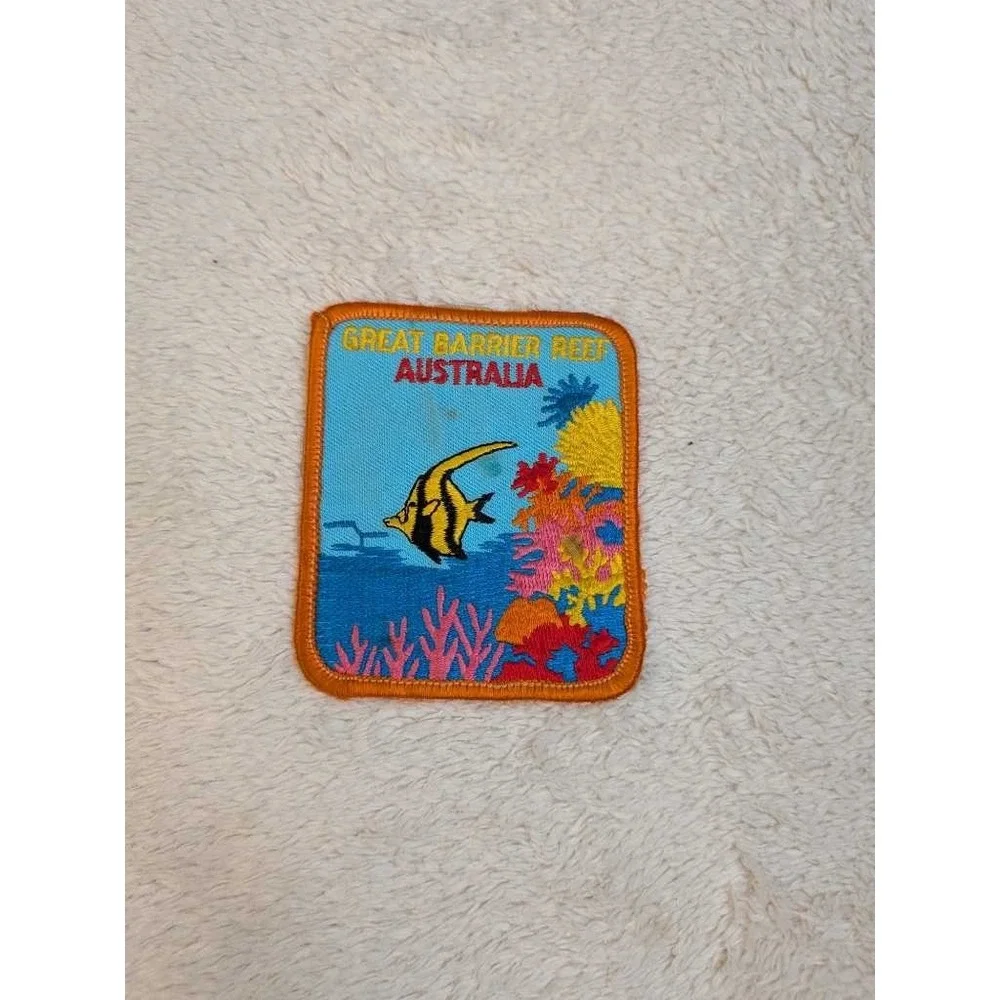 Great Barrier‎ Reef Australia Embroidered Patch Souvenir Fish Coral Travel